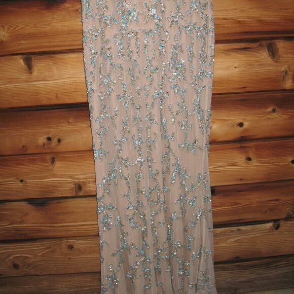 MAC DUGGAL 5689 Womens Embellished Cut Out Lace Up Cap Sleeve Gown - Picture 10 of 16